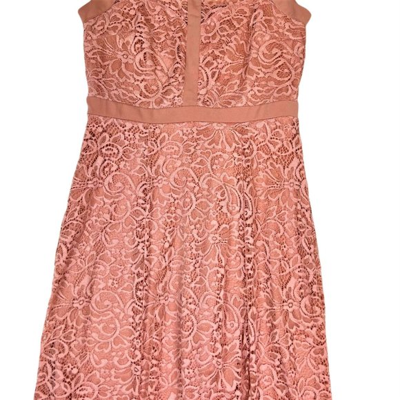 ENFOCUS STUDIO Mauve Lace Short Sleeve Maxi Dress (Size 8) - Picture 3 of 8